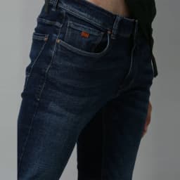 Slim-fit Stretchable Denim Jeans Pant For Men - Dark Blue thumbnail 2