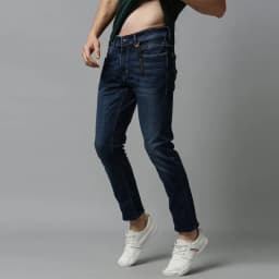 Slim-fit Stretchable Denim Jeans Pant For Men - Dark Blue thumbnail 3