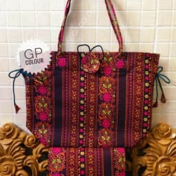 Ladies Hand Bag Set Monipuri Handmade Hand Bag and Purse Set; bag for girls thumbnail 1