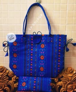 Ladies Hand Bag Set Monipuri Handmade Hand Bag and Purse Set; bag for girls thumbnail 2
