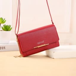 New Women Wallet Korean Style Large Capacity Multi-Functional Shoulder Bag Mid-Length Clutch Coin Purse thumbnail 1
