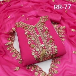 Indian New Stylish Exclusive Collection Weightless Georgette Computer Embroidery Work Four-Piece Salwar Kameez For Women - Chic for Any Season thumbnail 2