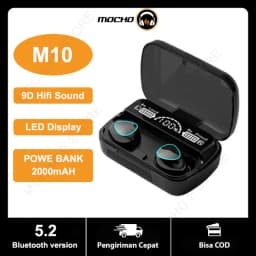 Mocho M10 TWS Earbuds 2500mAh Charging Box Bluetooth-compatible Stereo Waterproof thumbnail 2